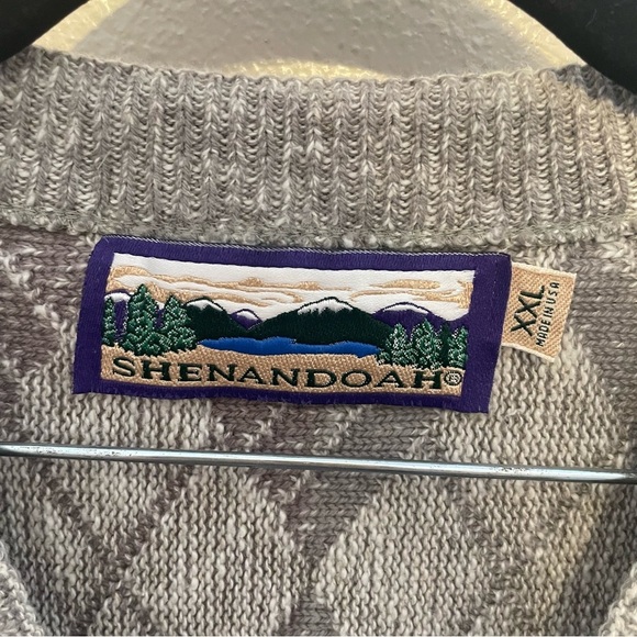 Vintage Shenandoah Argyle Men’s Sweater Size XXL EUC Made In USA - Picture 5 of 5